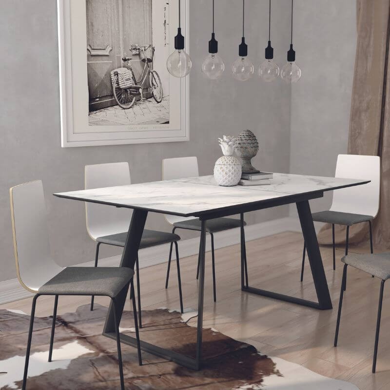 Mesa Comedor Extensible Timor Piedra 160 cm Mobelcenter