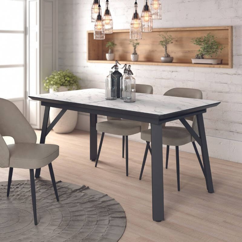 Mesa Comedor Extensible Adriático Piedra 160 cm Mobelcenter