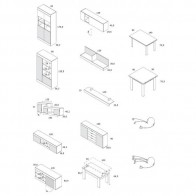 Mueble de Salón Vintage Logan 005 Mobelcenter