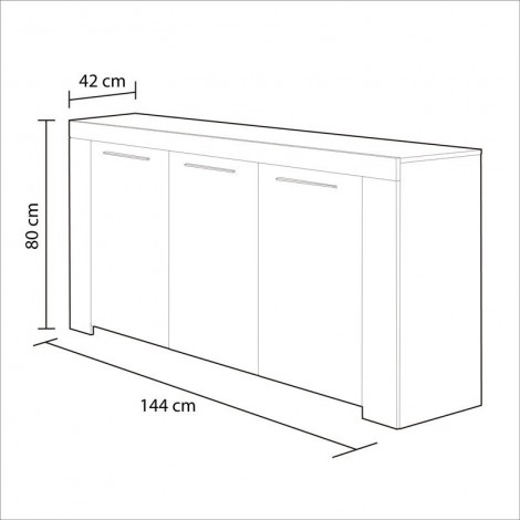 Mueble Aparador Blanco Ambit Mobelcenter