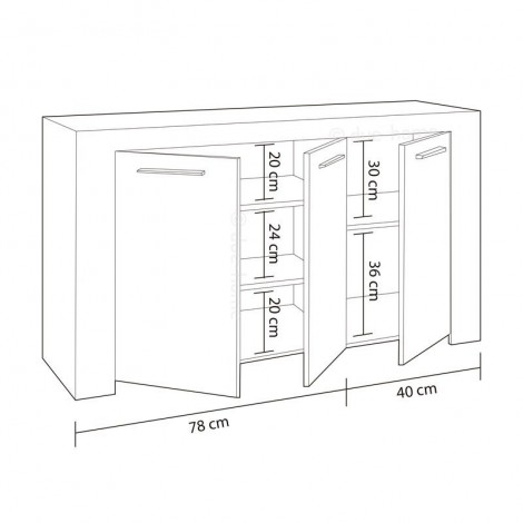 Mueble Aparador Blanco Ambit Mobelcenter