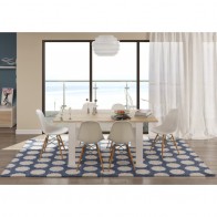 Mesa comedor extensible Roble Canadian y Blanco ¡Envío Gratis! Mobelcenter