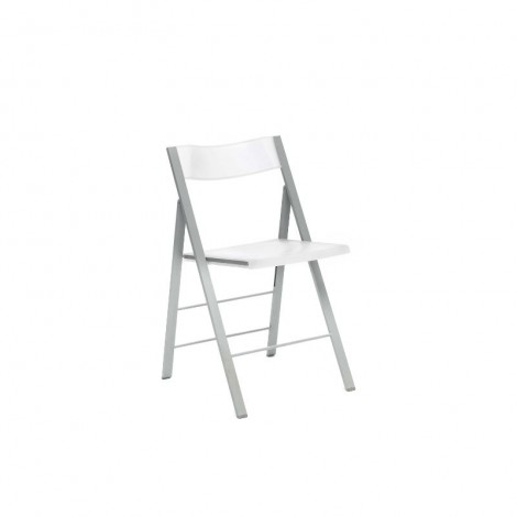 Silla plegable Pisa color blanco diseño ultrafino ergonómica, cómoda y barata. Mobelcenter