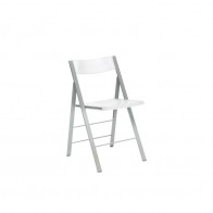 Silla plegable Pisa color blanco diseño ultrafino ergonómica, cómoda y barata. Mobelcenter