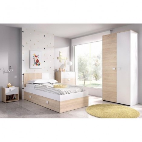 Dormitorio Juvenil Completo con Cama Individual