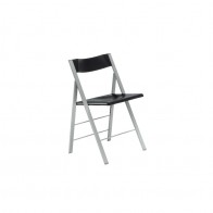 Silla plegable Pisa color negro diseño ultrafino ergonómica, cómoda y barata. Mobelcenter