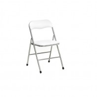 Silla plegable Ibiza color blanco diseño ergonómica, cómoda y barata, respaldo y asiento acolchados. Mobelcenter