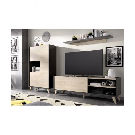 Mueble Aparador Grafito y Natural Ness Plus Mobelcenter