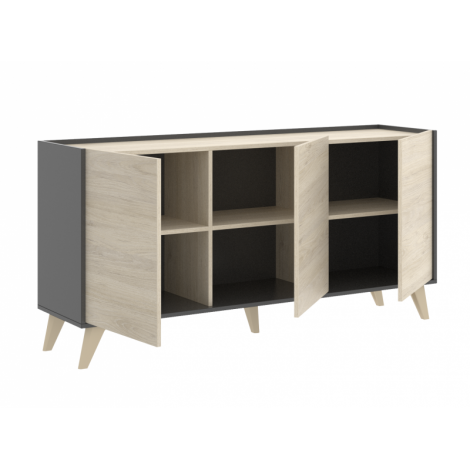 Mueble Aparador Grafito y Natural Ness Mobelcenter