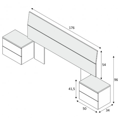 Cabezal con mesitas Dreams Aikos Mobelcenter