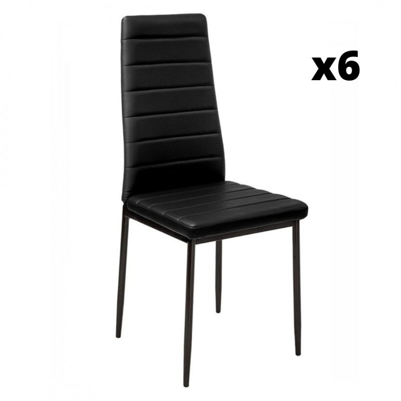 Pack 6 sillas de comedor modernas silla cocina diseño en Blanco, Negro y  Gris