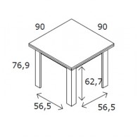 Mesa comedor cuadrada extensible Logan Mobelcenter