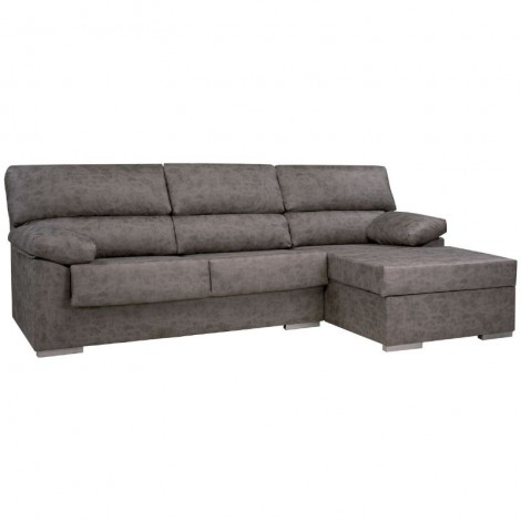 Chaiselongue Rub Gris Cemento Visto Frente Derecha