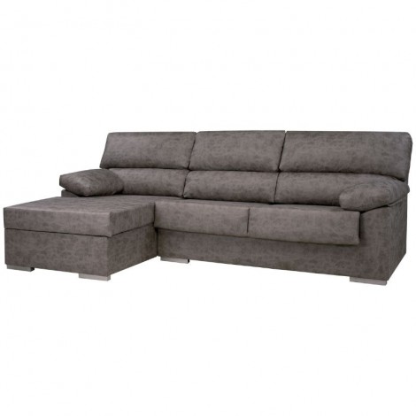 Chaiselongue Rub Gris Cemento Visto Frente Izquierda