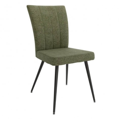 Pack 4 Sillas Dallas para salón o comedor en color verde con patas de metal negras